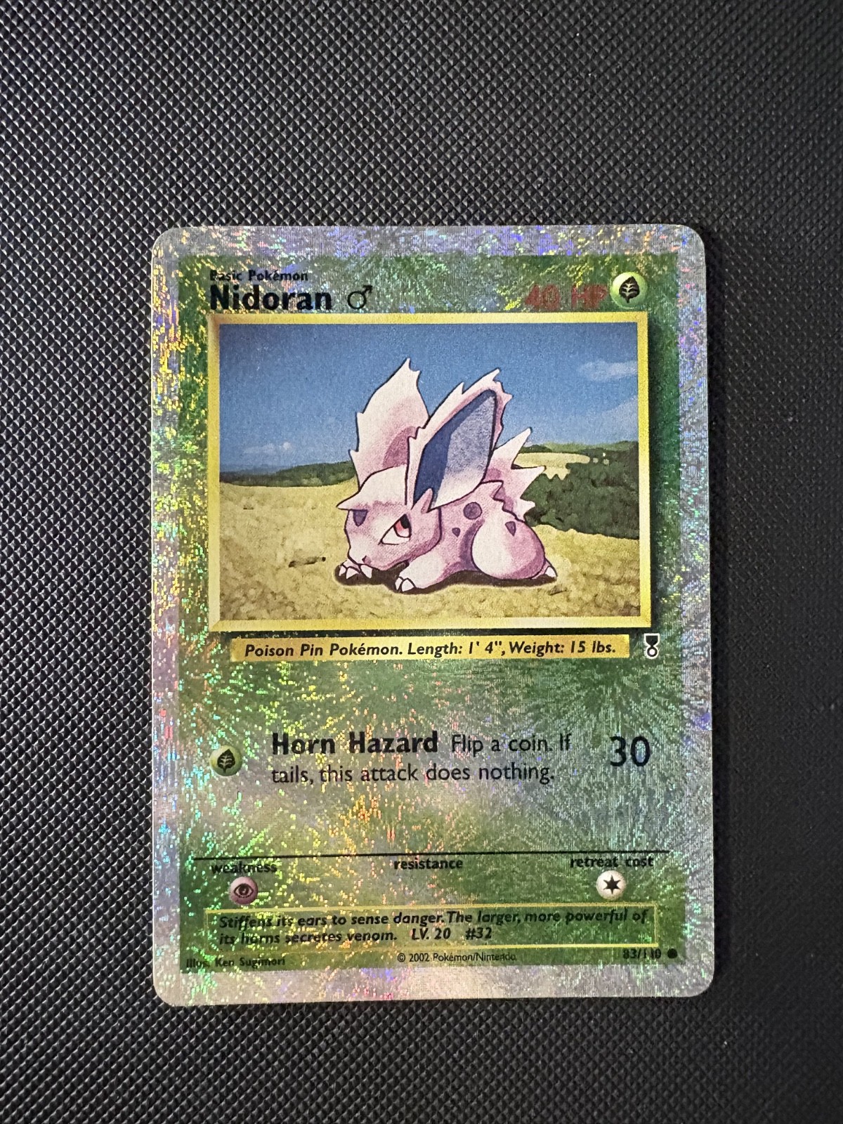 Pokemon Nidoran [m] 83/110 Legendary Collection Reverse Holo Foil 2002 - Vintage