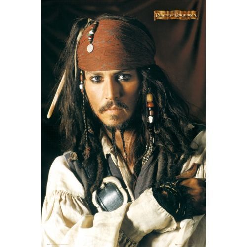 2003 PIRATES OF THE CARIBBEAN MOVIE JOHNNY DEPP JACK SPARROW POSTER 