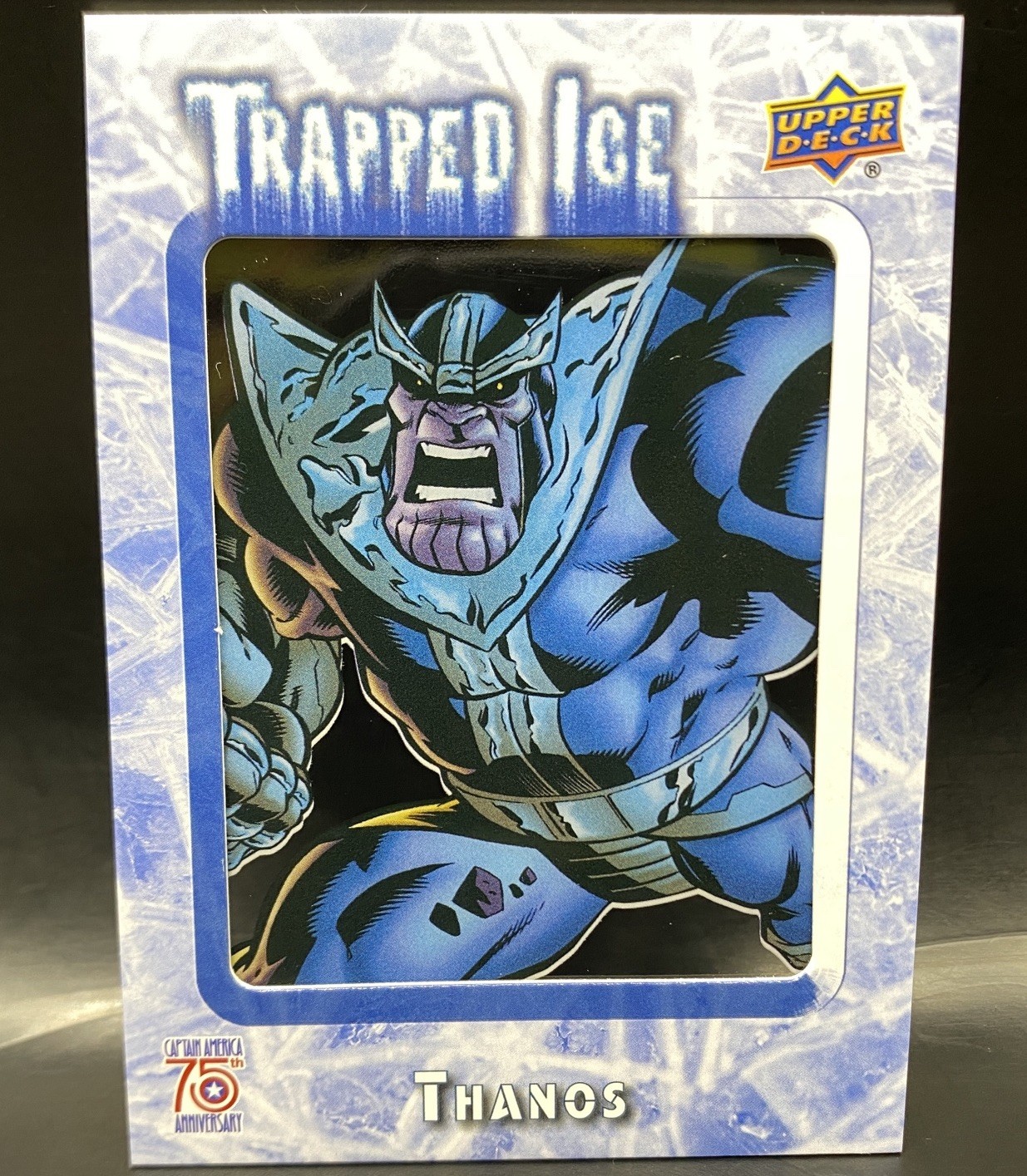2016 Upper Deck Marvel Captain America 75th Anniversary Trapped Ice Thanos RARE 2016 Upper Deck Marvel Captain America 75th Anniversary Trapped Ice Thanos RARE