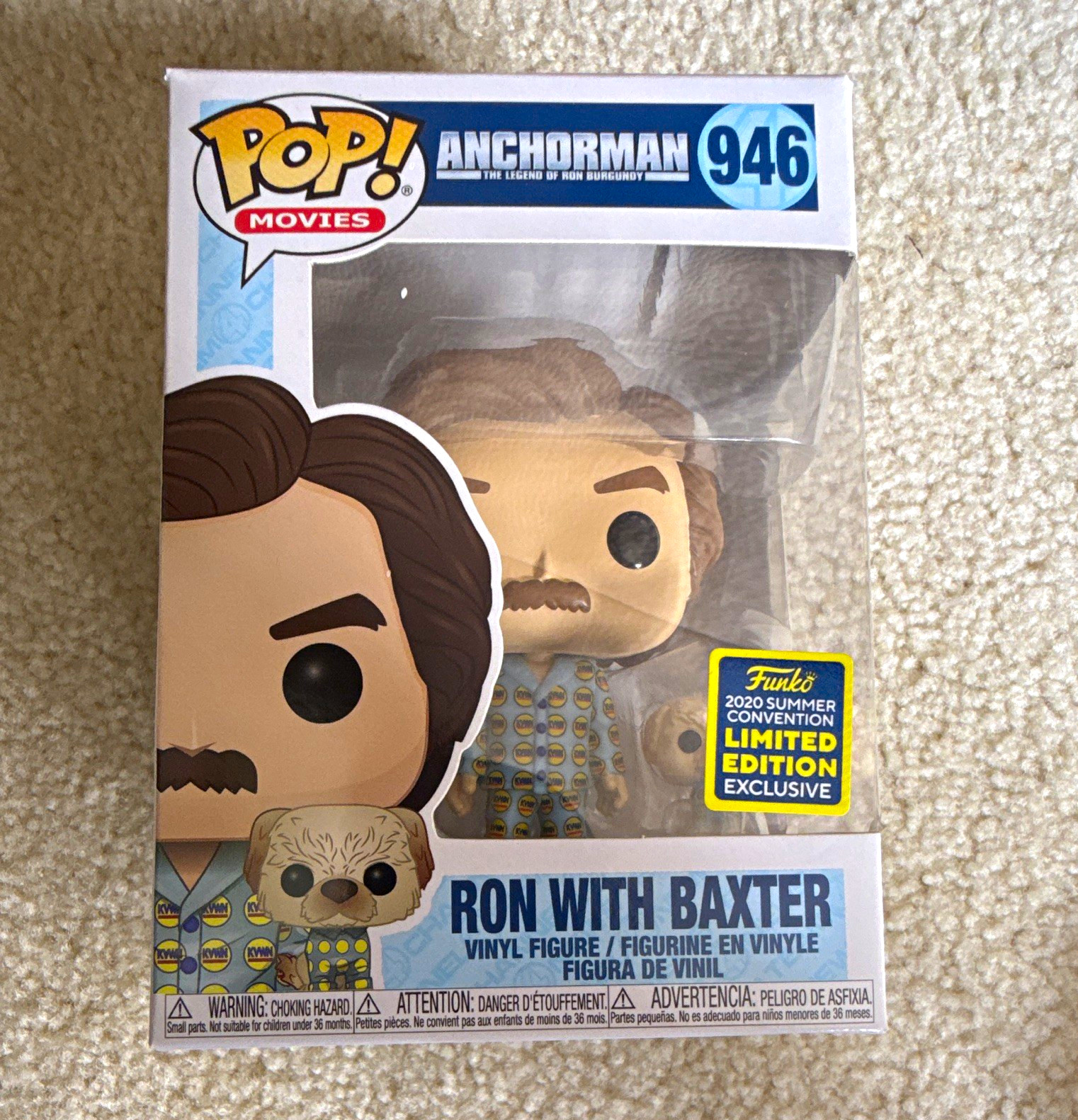 Funko Pop Vinyl Pop Movies Anchorman Ron Burgundy w/ Baxter #946 Exclusive Funko Pop Vinyl Pop Movies Anchorman Ron Burgundy w/ Baxter #946 Exclusive