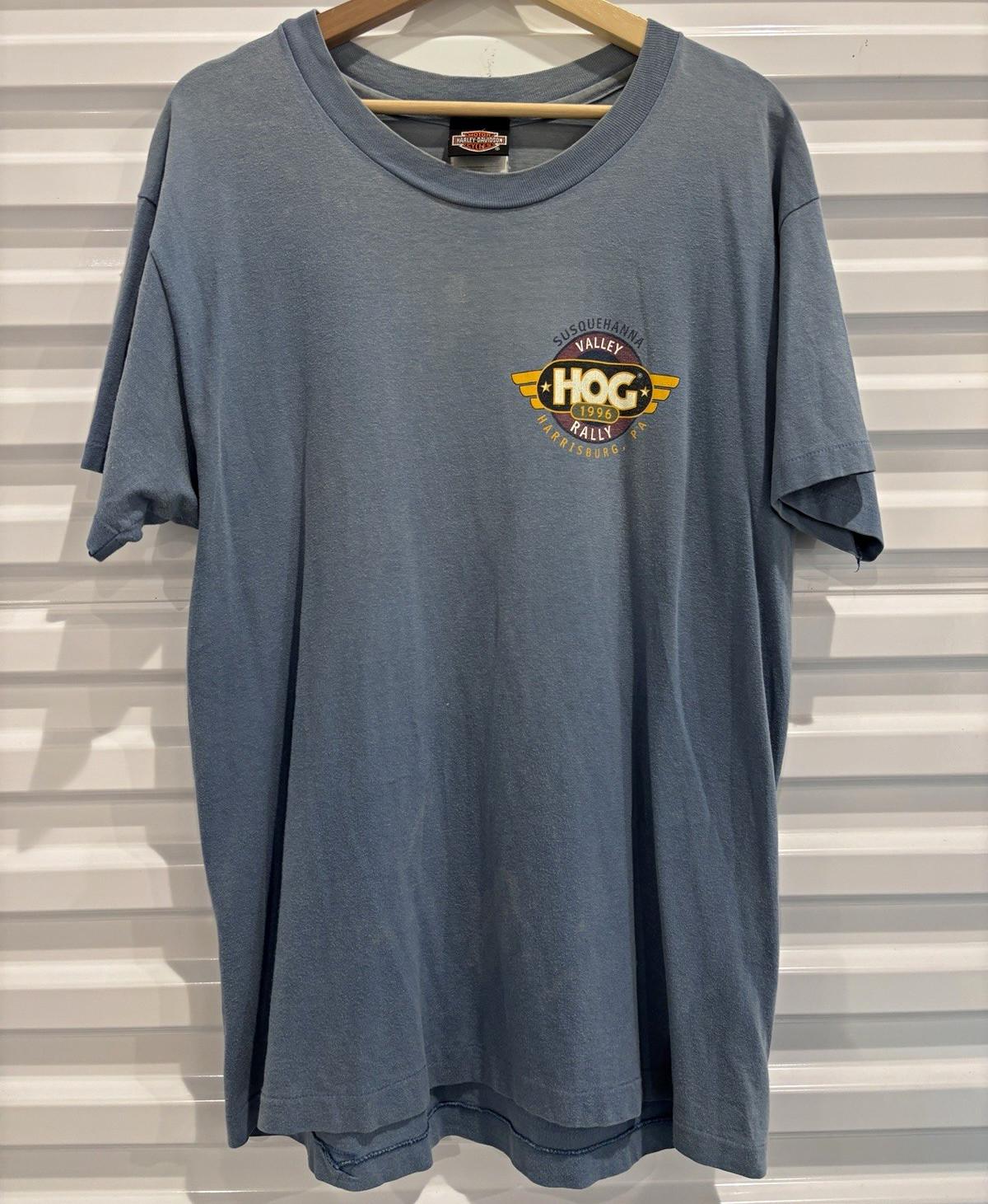 Vintage 1996 Harley-Davidson H.O.G. Rally Harrisburg PA tee Made in USA Size L Vintage 1996 Harley-Davidson H.O.G. Rally Harrisburg PA tee Made in USA Size L
