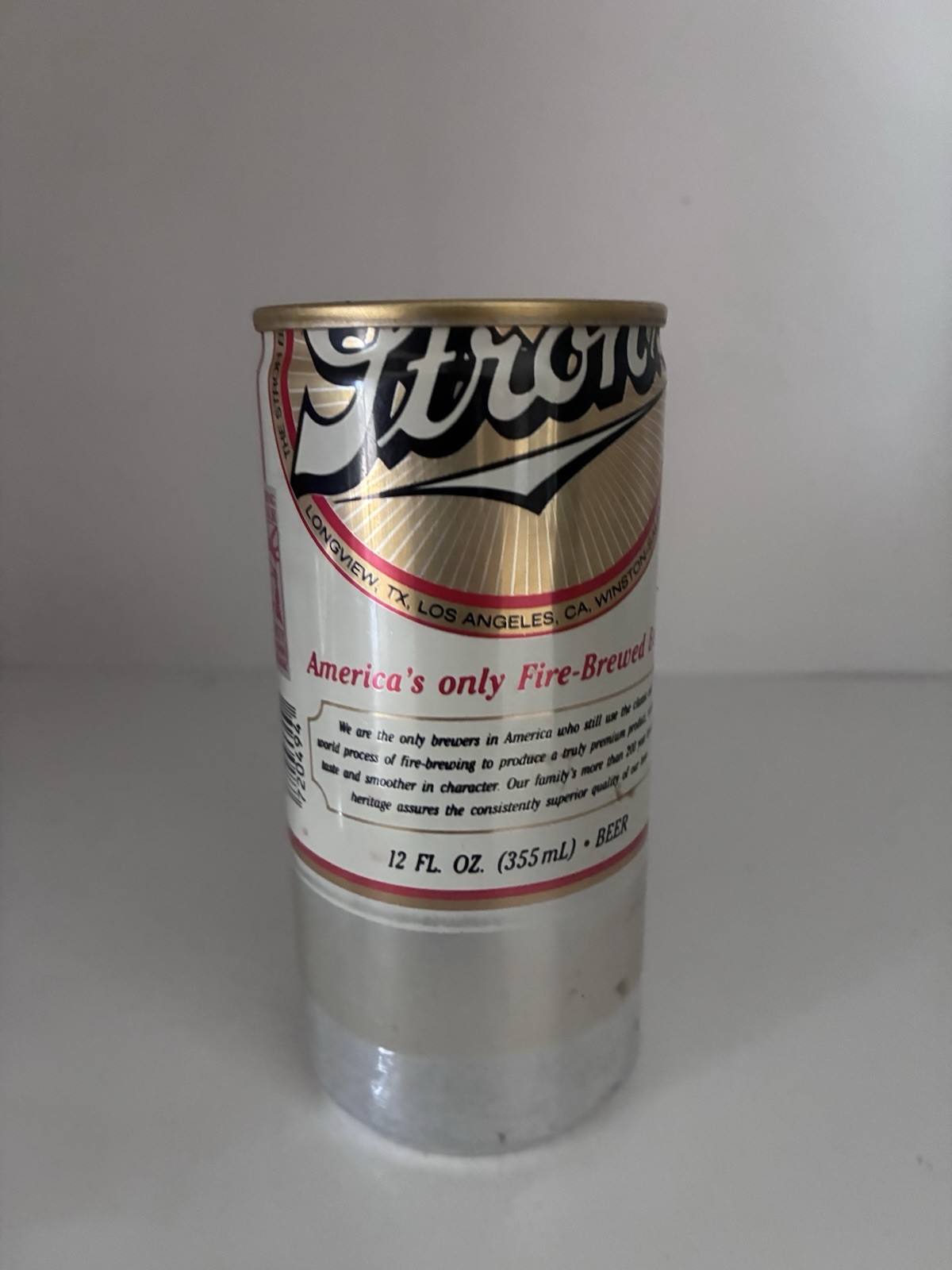 Vintage Stroh’s Beer With label Defect