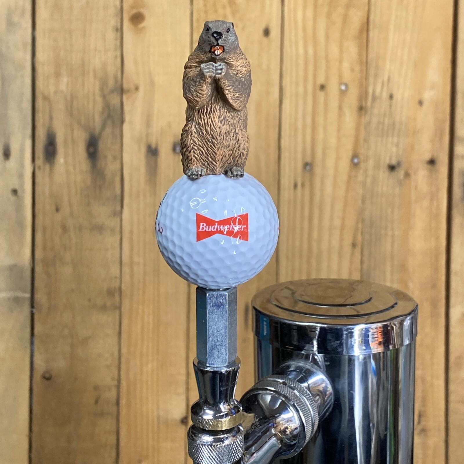 Caddyshack Golf Mini TAP HANDLE Budweiser Bowtie logo Ball Gopher Beer Keg Knob Caddyshack Golf Mini TAP HANDLE Budweiser Bowtie logo Ball Gopher Beer Keg Knob