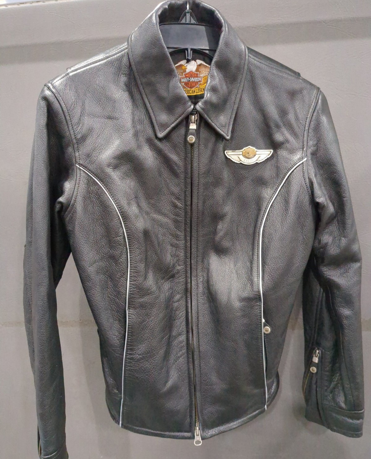 Harley-Davidson 100th Anniversary Leather Motorcycle Jacket ● Adult Small Harley-Davidson 100th Anniversary Leather Motorcycle Jacket ● Adult Small