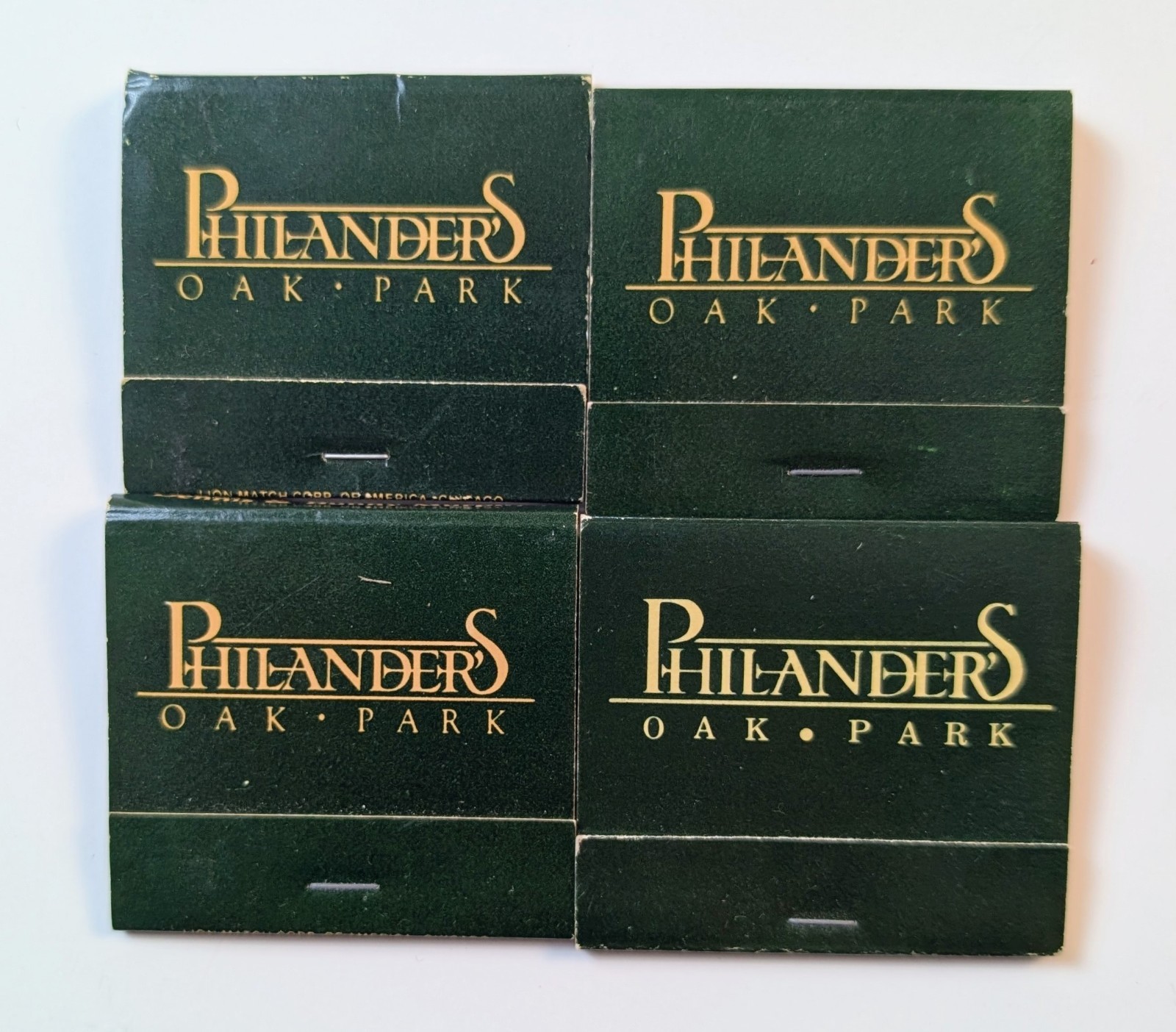 Vintage Philander's Oak Park IL Restaurant Matches Lot of 4 Matchbooks Full Vintage Philander's Oak Park IL Restaurant Matches Lot of 4 Matchbooks Full