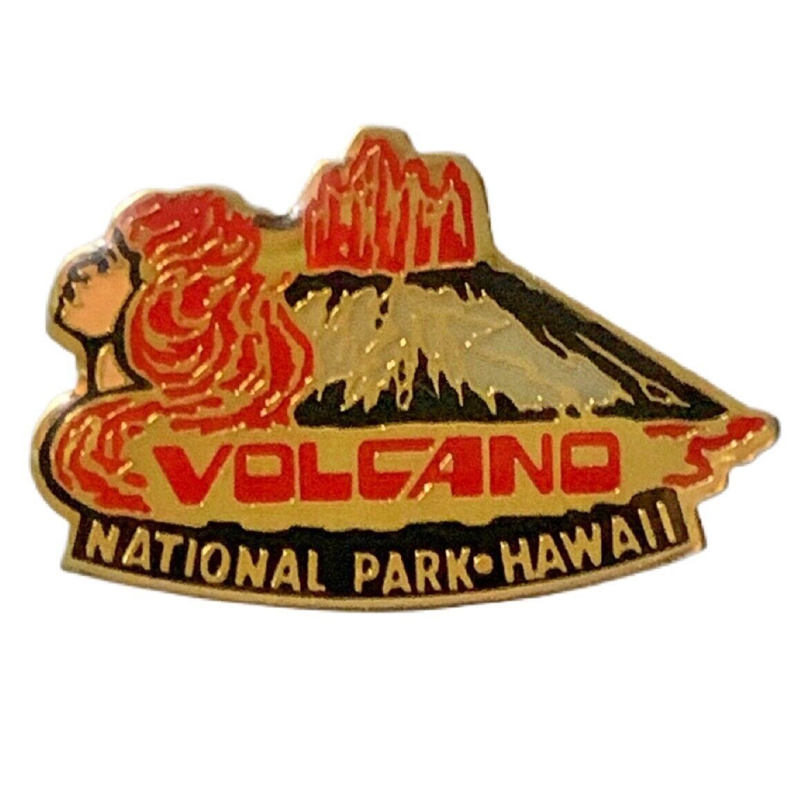 Vintage Volcano National Park Hawaii Travel Souvenir Pin