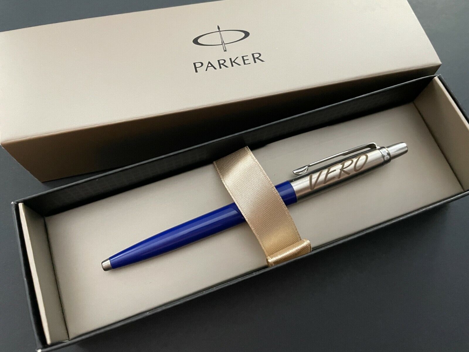 Personalized Engraved Parker Jotter Ballpoint Pen Custom Gift Medium Blue Ink