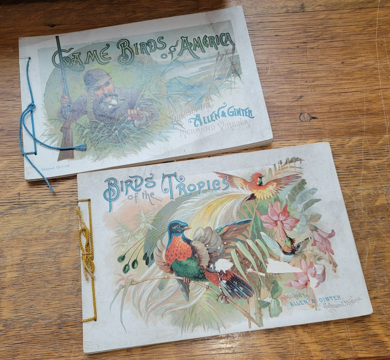 VTG 1889 ALLEN & GINTER Tobacco card albums GAME BIRDS & BIRDS OF THE TROPICS VTG 1889 ALLEN & GINTER Tobacco card albums GAME BIRDS & BIRDS OF THE TROPICS