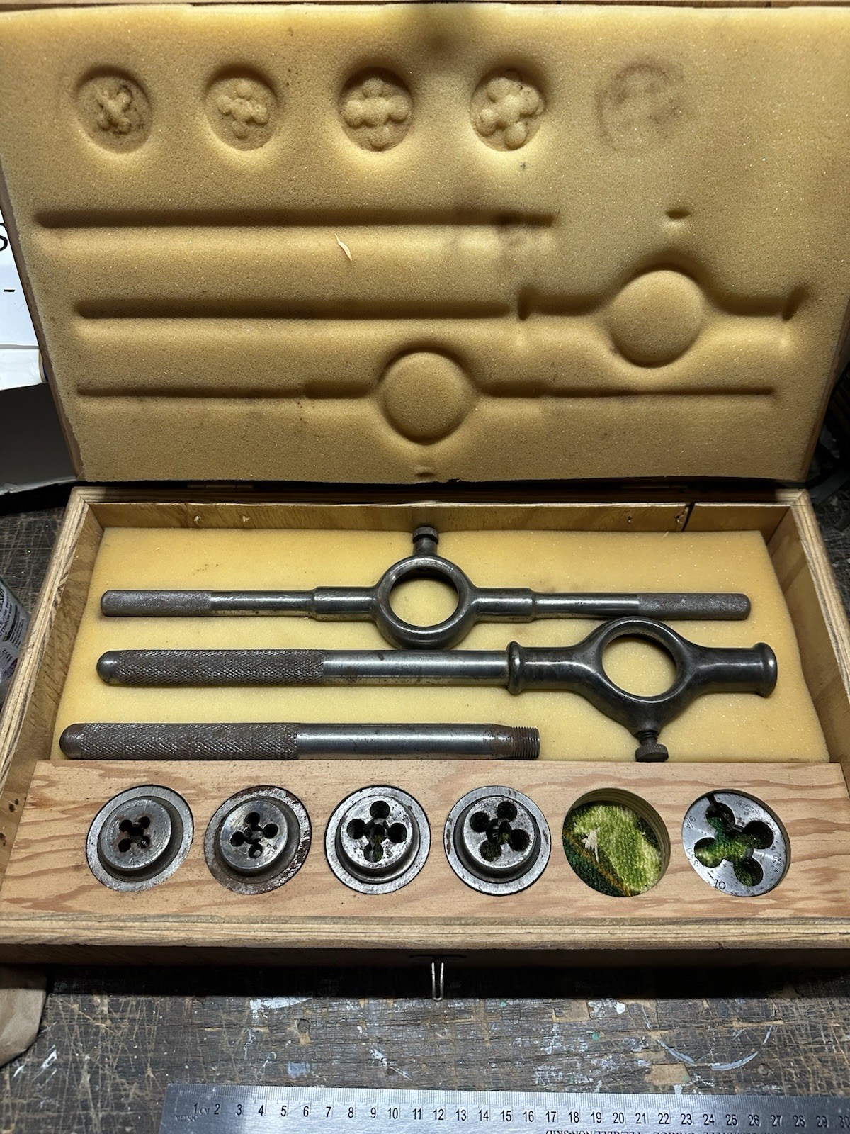 Vintage Greenfield Little Giant Tap GTD Threading Tools Die Stock Machinist Lot Vintage Greenfield Little Giant Tap GTD Threading Tools Die Stock Machinist Lot