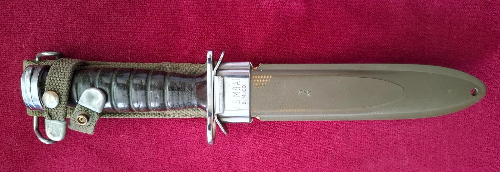 RARE--WW2 USM4 Camillus Honor Guard Bayonet-Originally Factory Polished/Plated