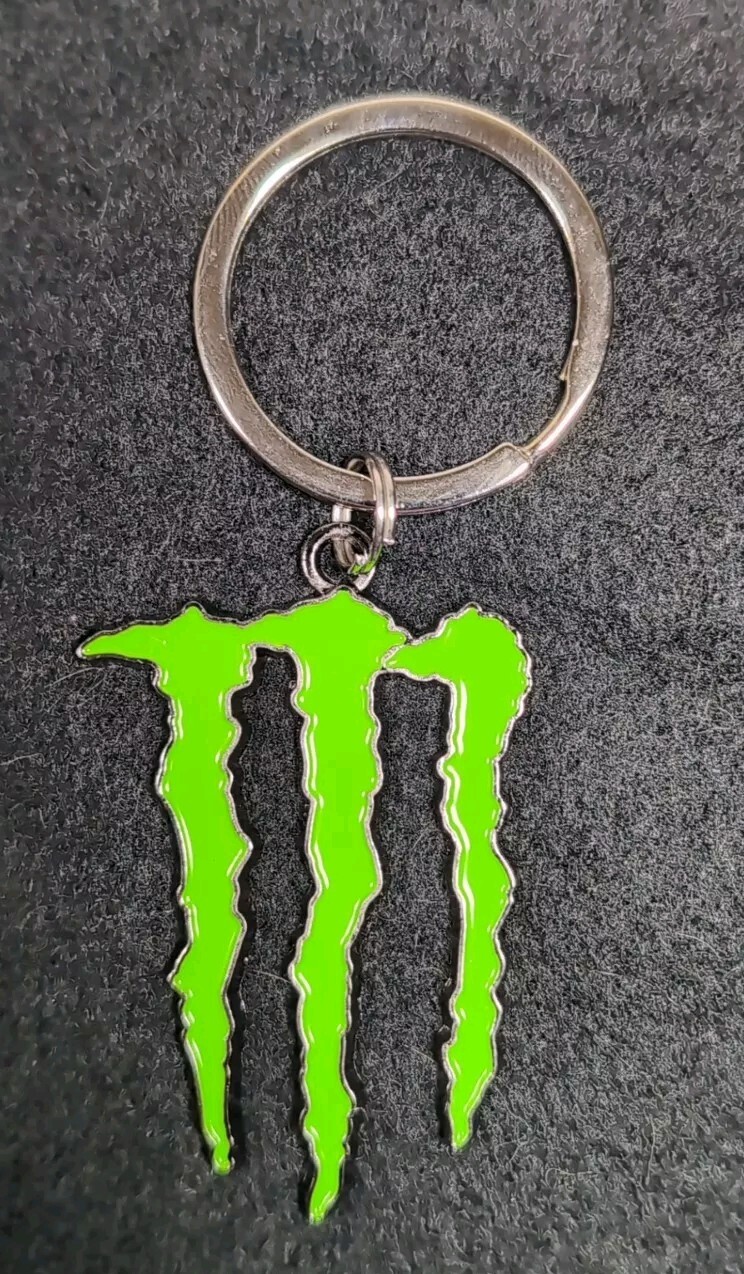 Monster Energy Drink Keychain Key Ring Green Logo Metal Enamel Swag Brand New Monster Energy Drink Keychain Key Ring Green Logo Metal Enamel Swag Brand New