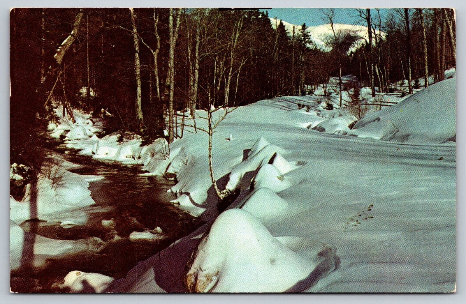 Postcard Canada Quebec Ste Adele snow scene c1959  2A