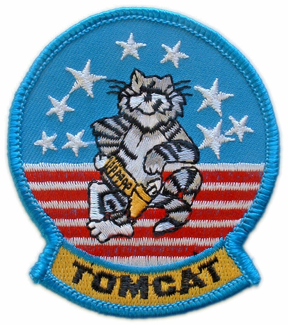 USN TOMCAT Embroidered Shoulder Patch 3-3/8" (0026) USN TOMCAT Embroidered Shoulder Patch 3-3/8" (0026)