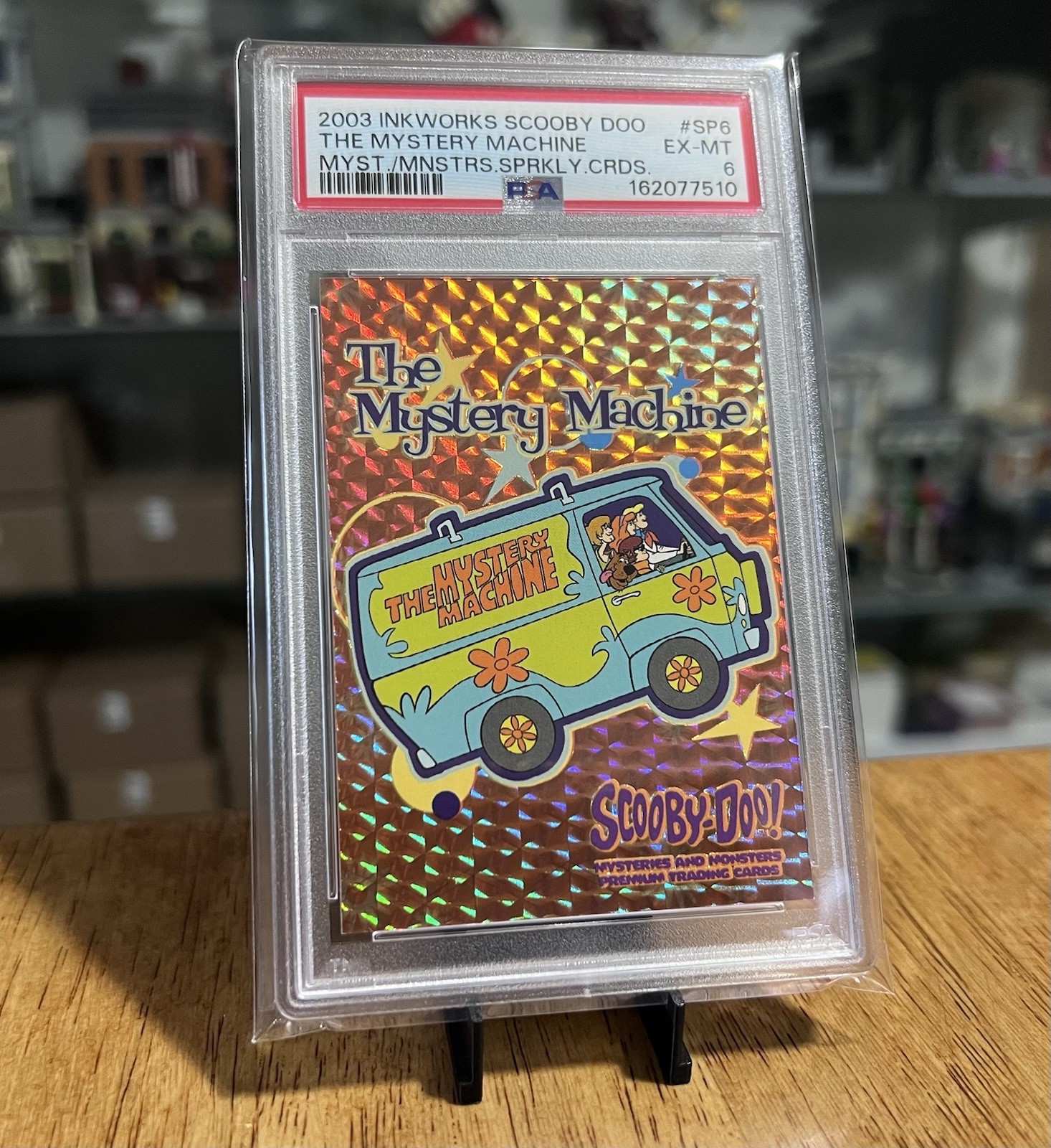 2003 Inkworks Mystery Machine Hobby Box Only Sparkly Card #SP6 Scooby-Doo PSA 6