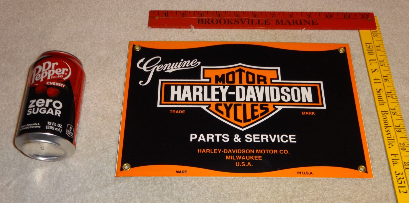 VINTAGE HARLEY DAVIDSON MOTORCYCLE SERVICE 12" PORCELAIN METAL GASOLINE OIL SIGN VINTAGE HARLEY DAVIDSON MOTORCYCLE SERVICE 12" PORCELAIN METAL GASOLINE OIL SIGN