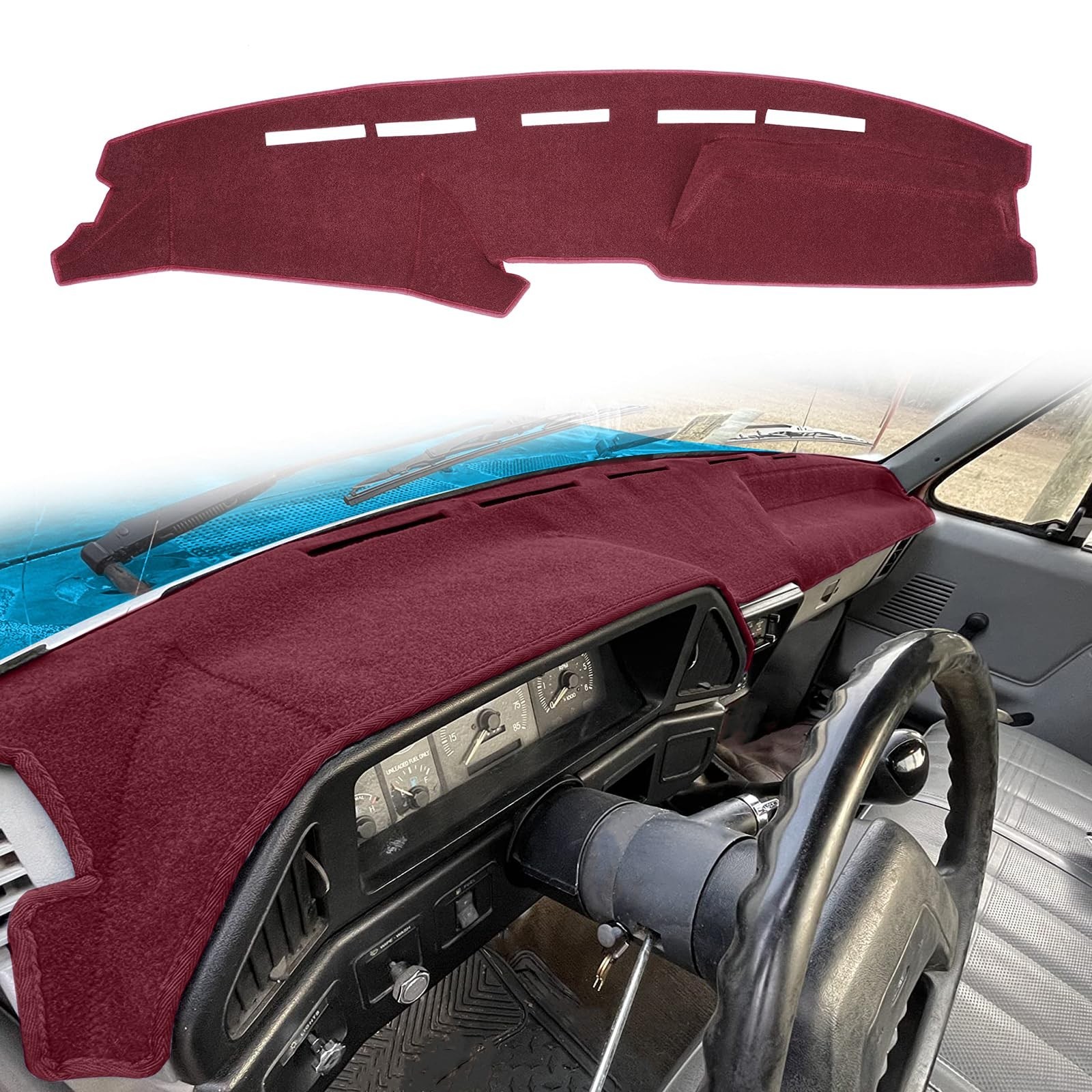 Dashboard Cover Custom Fit for Ford F150 F250 F350 Bronco Pickup Truck 1987 1... Dashboard Cover Custom Fit for Ford F150 F250 F350 Bronco Pickup Truck 1987 1...