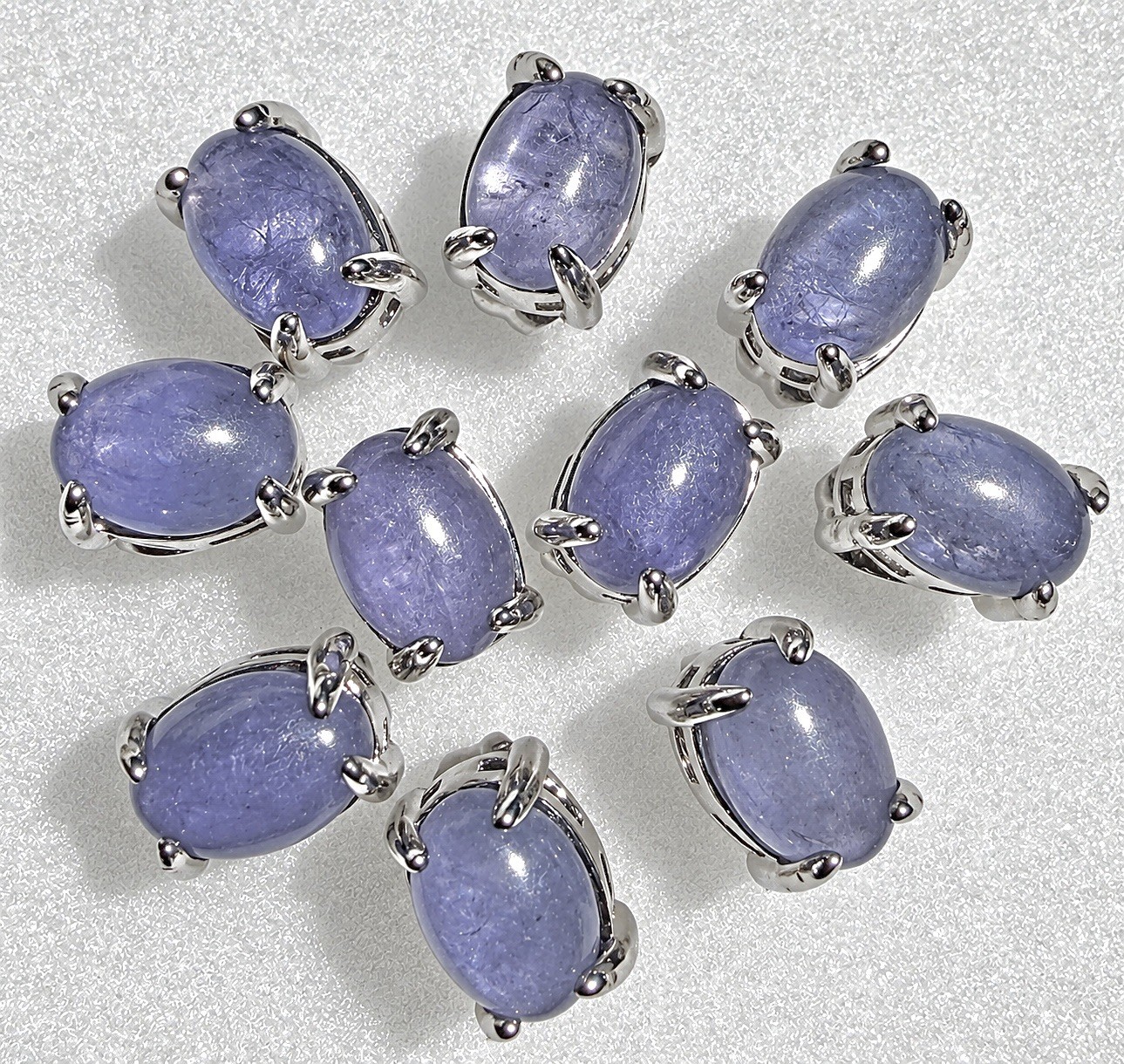Wholesale  5 Pairs Natural Tanzanite Earring Stud 5x7mm Crystal Healing Energy