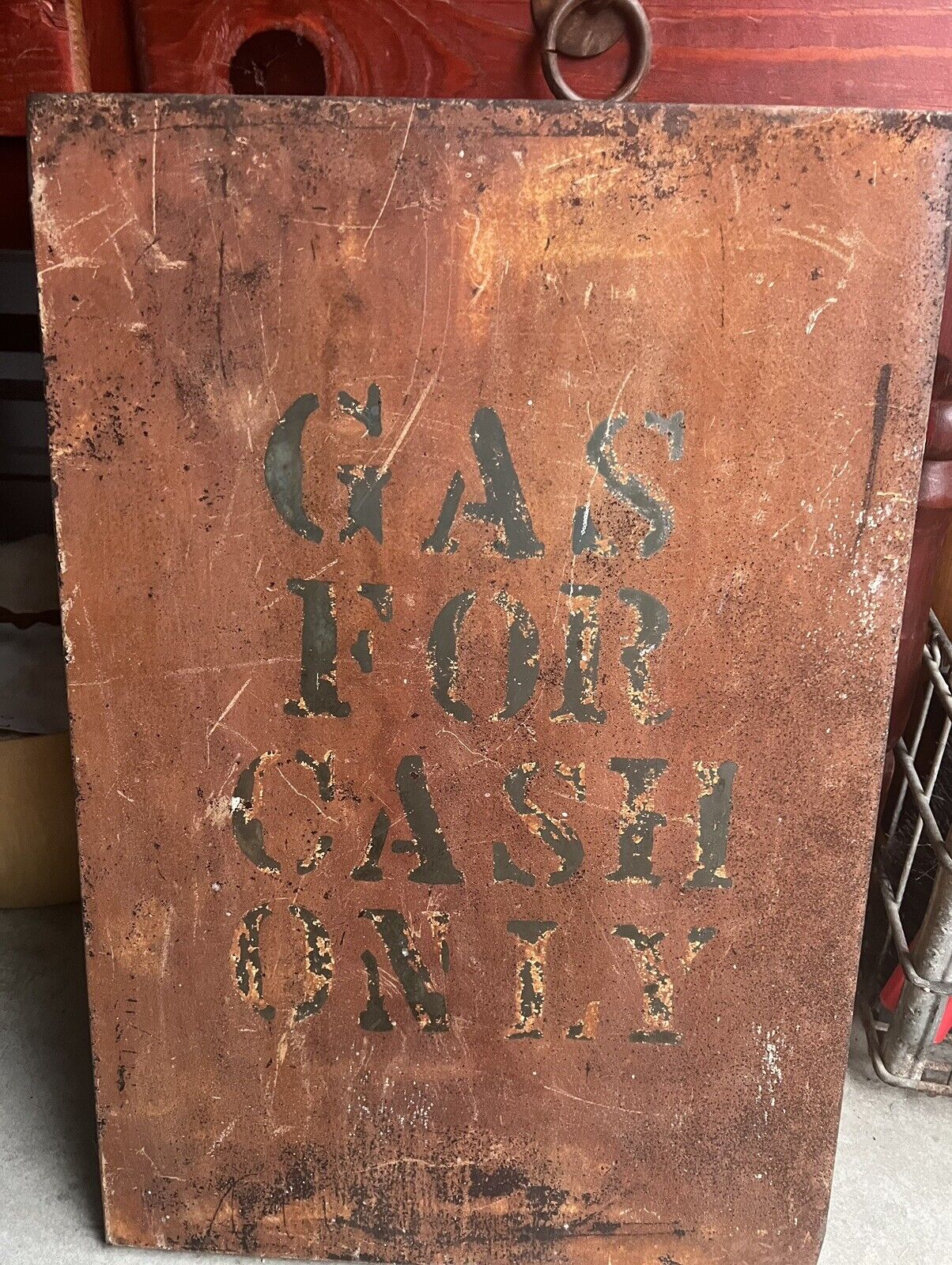 Old Rare Gas Station Sign