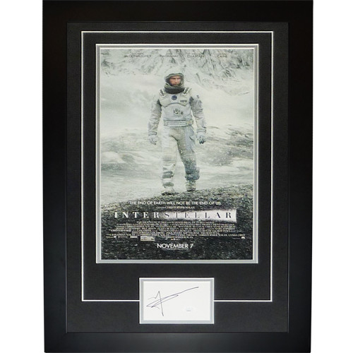 Interstellar 11x17 Movie Poster Deluxe Framed with Matthew McConaughey Autograph Interstellar 11x17 Movie Poster Deluxe Framed with Matthew McConaughey Autograph