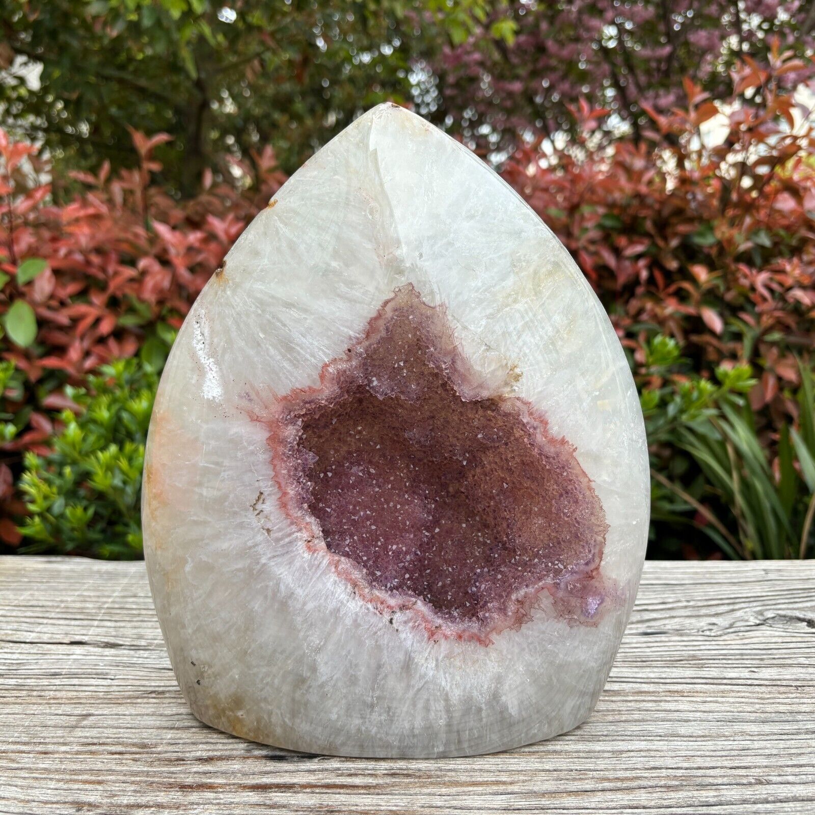 16.4LB 10.4\'\' Natural Amethyst Geode Quartz Figurine Crystal Healing Ornament
