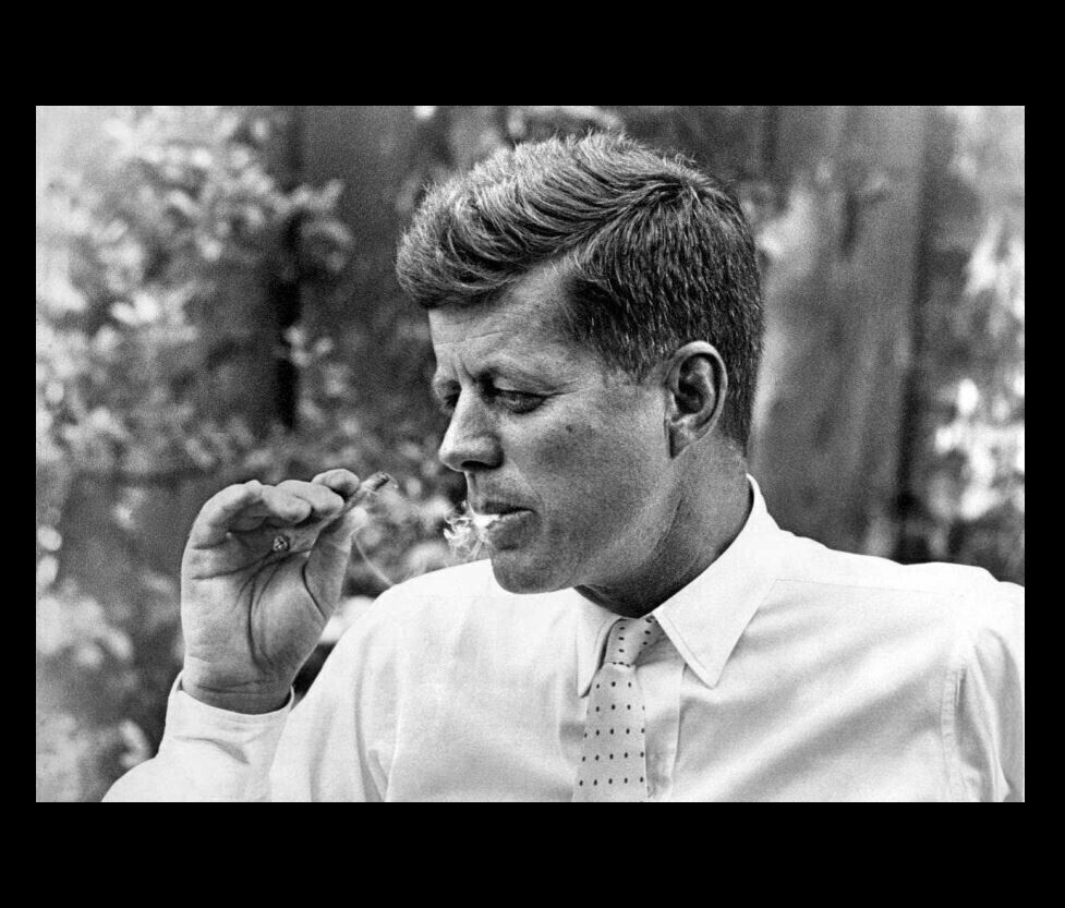 Cool John F. Kennedy Smoking PHOTO Cigar JFK Cigarette President