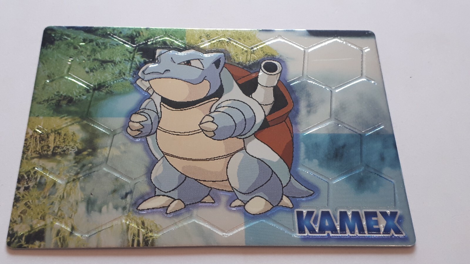 Pokemon Japenese 1999 Meiji Embossed Promo Card Kamex "Blastoise" Pokemon Japenese 1999 Meiji Embossed Promo Card Kamex "Blastoise"