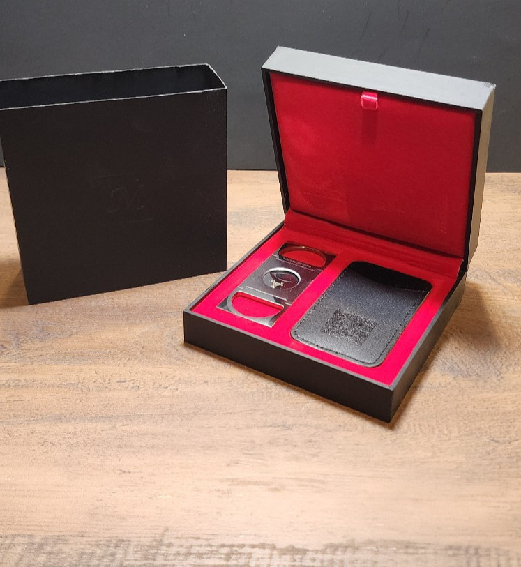 Montecristo Signature Cigar Cutter carry-on pouch and case OEM All stamped M Montecristo Signature Cigar Cutter carry-on pouch and case OEM All stamped M