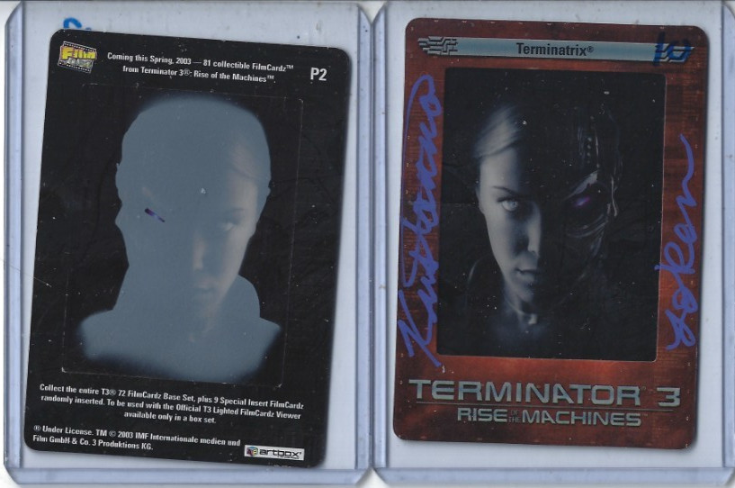 2003 Terminator 3: Rise of the Machines (Artbox) "Promo Card" #P2 Signed COA 2003 Terminator 3: Rise of the Machines (Artbox) "Promo Card" #P2 Signed COA