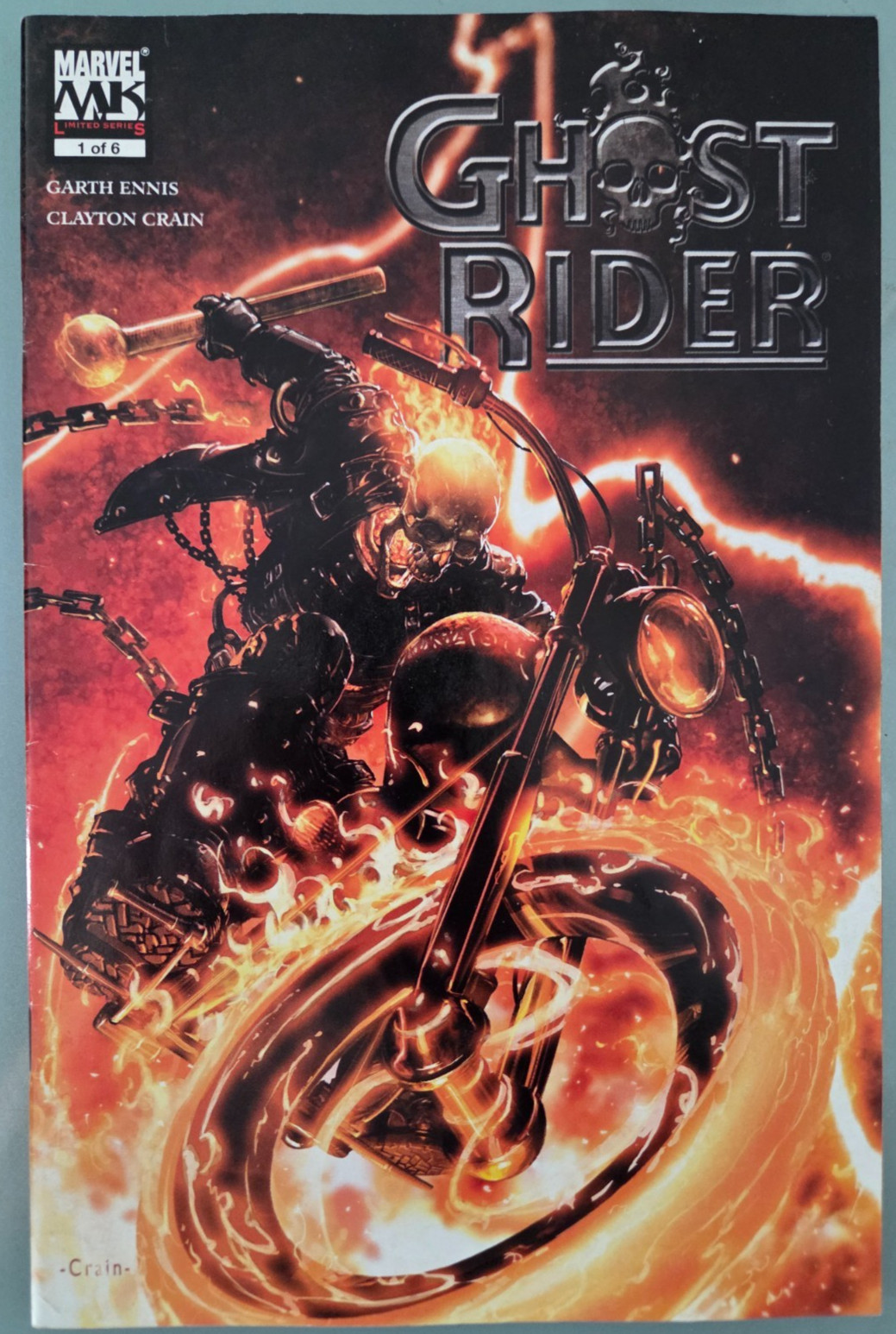 GHOST RIDER SET OF 4 ISSUES (2005) MARVEL COMICS #1 3 4 6 ENNIS CLAYTON CRAIN GHOST RIDER SET OF 4 ISSUES (2005) MARVEL COMICS #1 3 4 6 ENNIS CLAYTON CRAIN