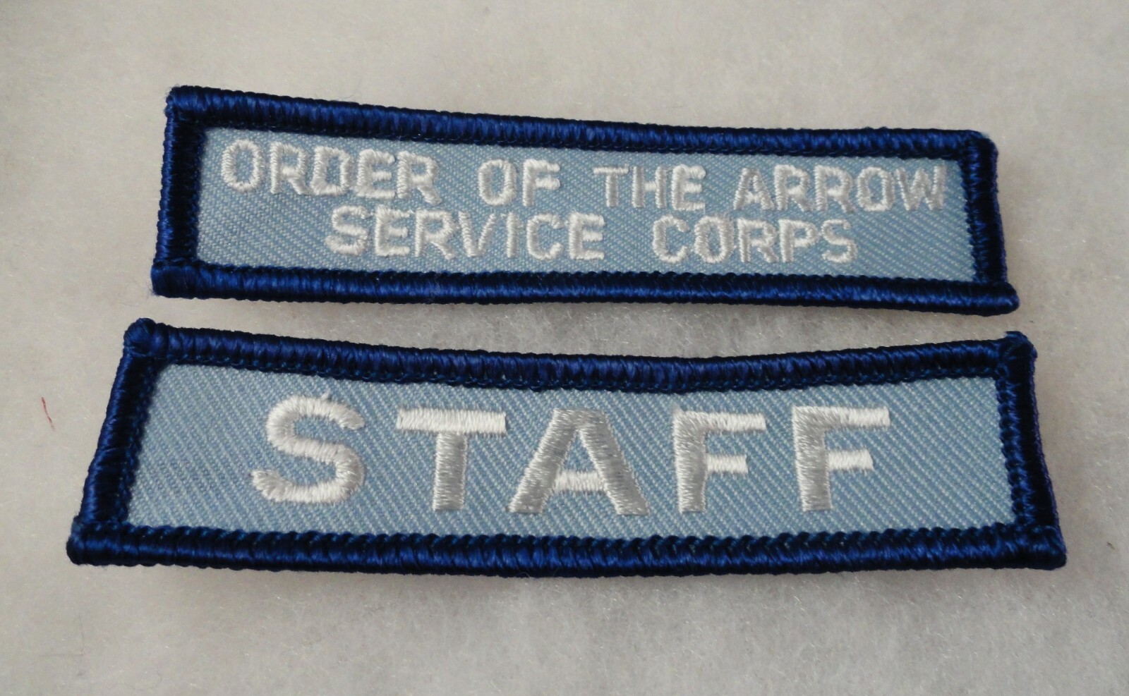 TWO - 1989 National Boy Scout Jamboree Strips - OA SERVICE CORPS & STAFF  Strips
