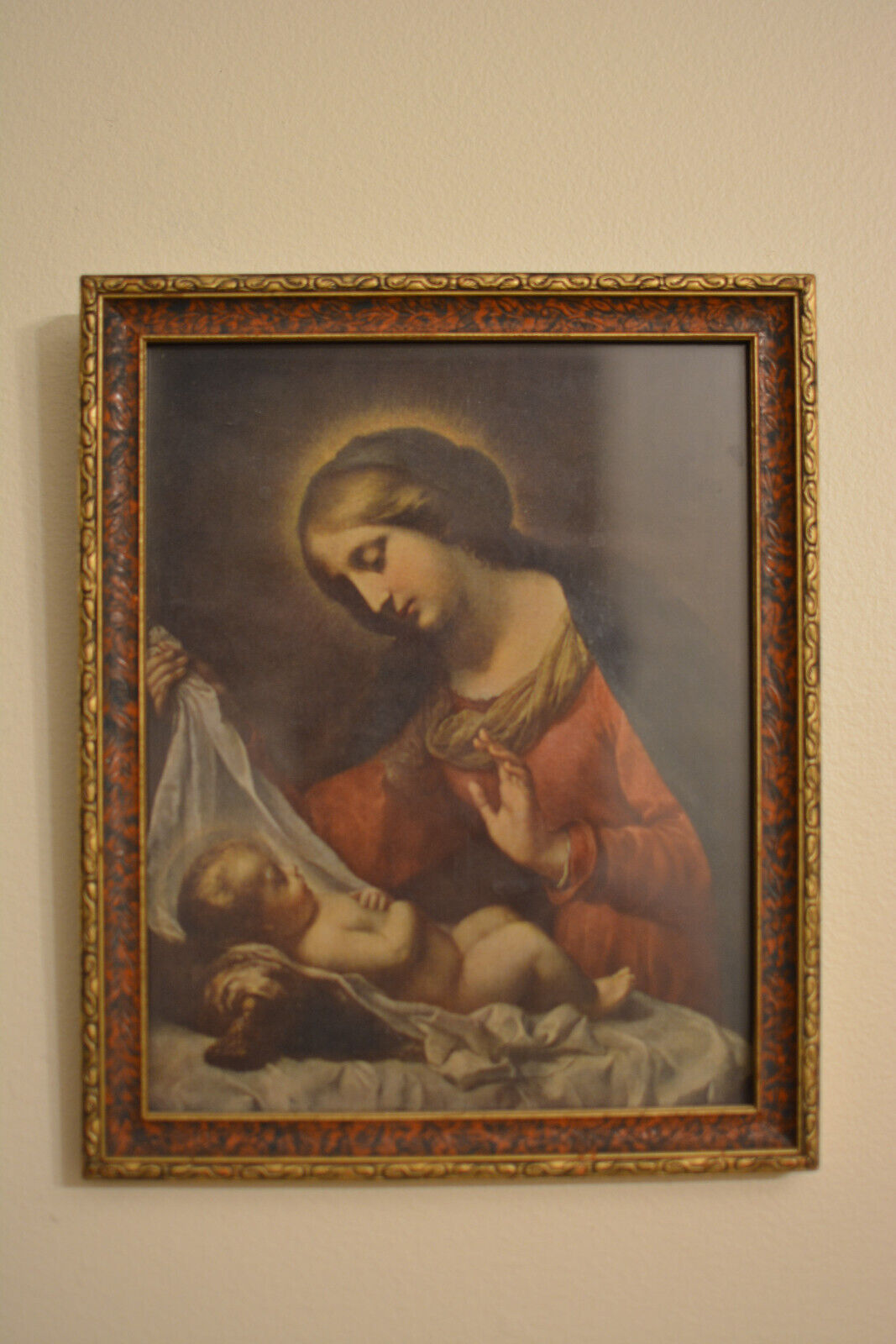 Vintage Madonna and Child Picture | Religious Art