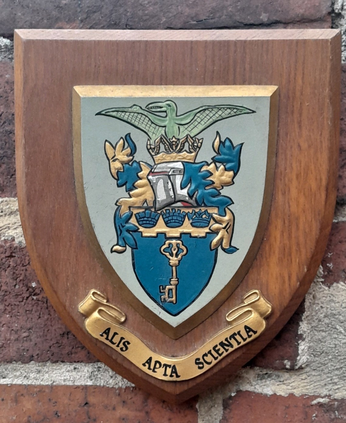 Vintage Royal Air Establishment Bedford (RAE) Crest Shield Plaque