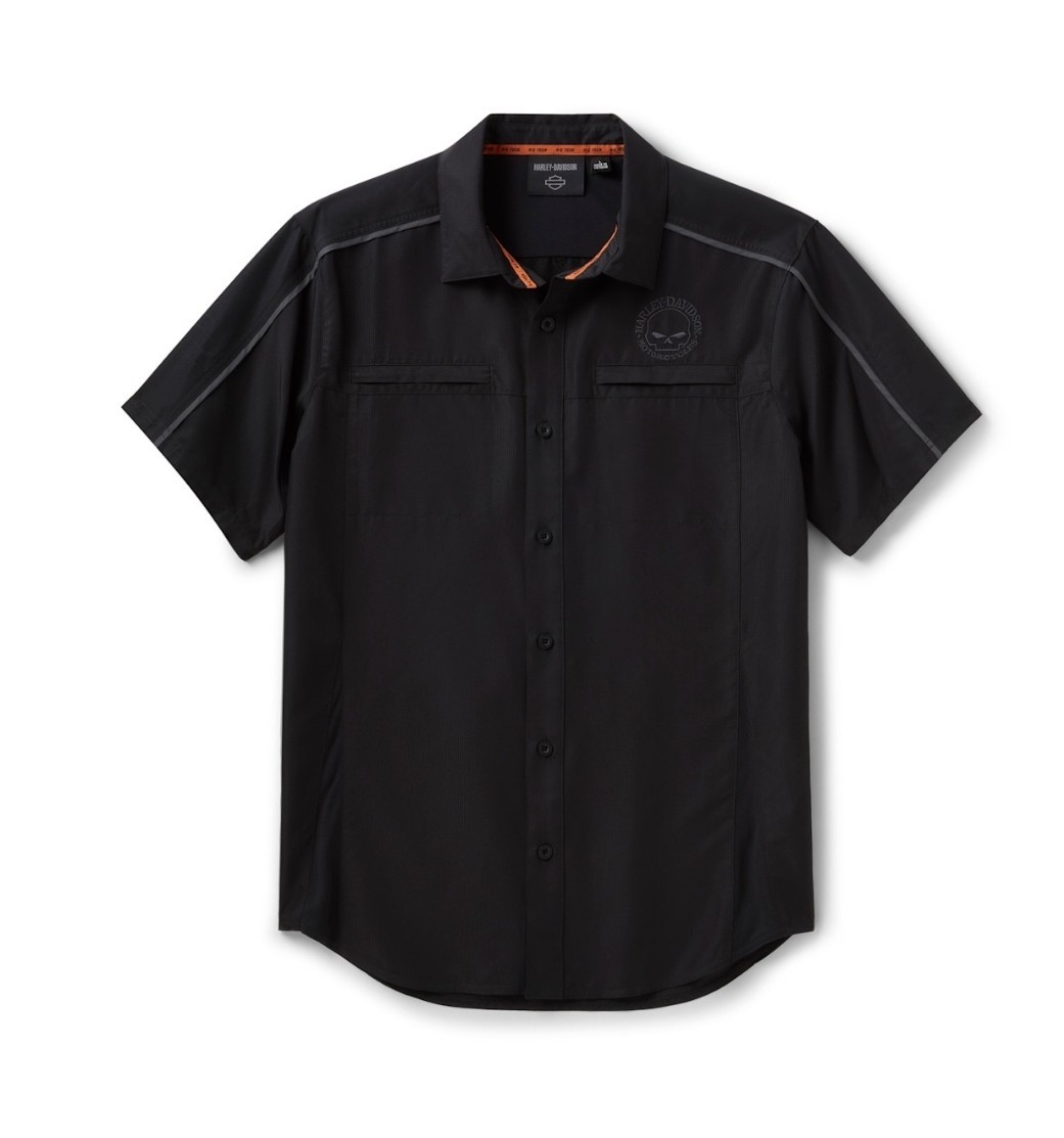 Harley Davidson Men's H-D TECH Willie G Skull Vented Shirt - Black Size XL NWOT Harley Davidson Men's H-D TECH Willie G Skull Vented Shirt - Black Size XL NWOT