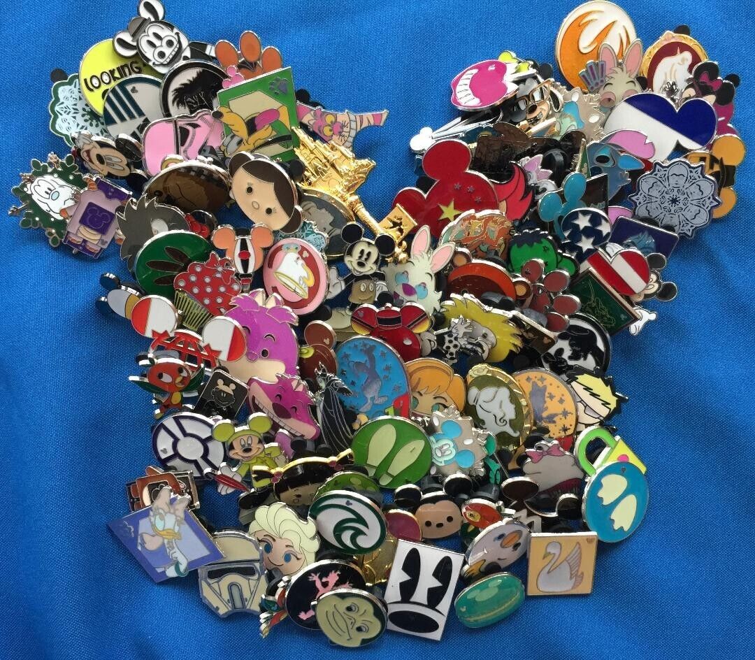 Disney Assorted Pin Trading Lot ~ Pick Size From 5-100 ~ No Doubles