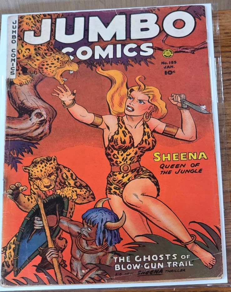 JUMBO COMICS #155 (Fiction House:1952) Sheena VG (4.0) JUMBO COMICS #155 (Fiction House:1952) Sheena VG (4.0)