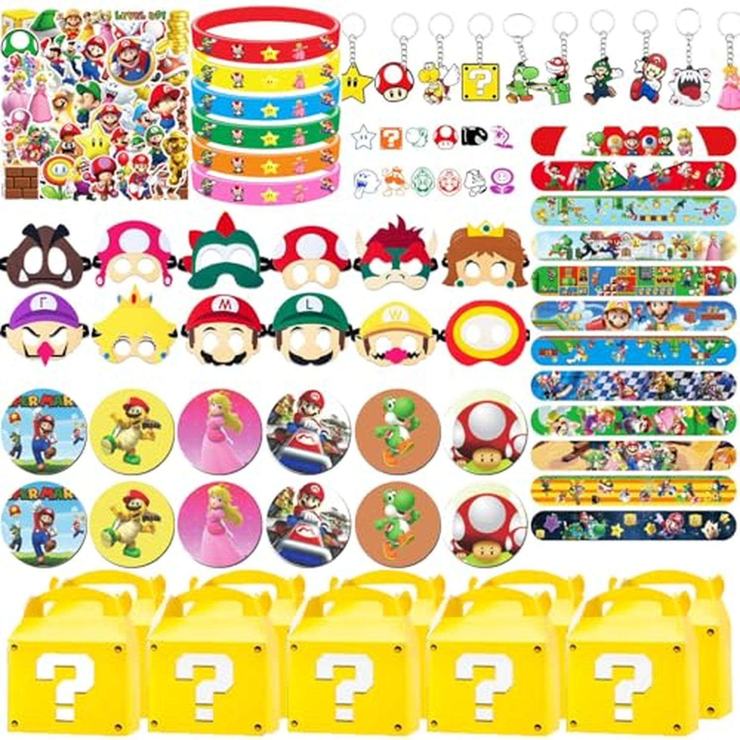 134PCS Party Favors Birthday Supplies,12 Guests Birthday Party Decorations