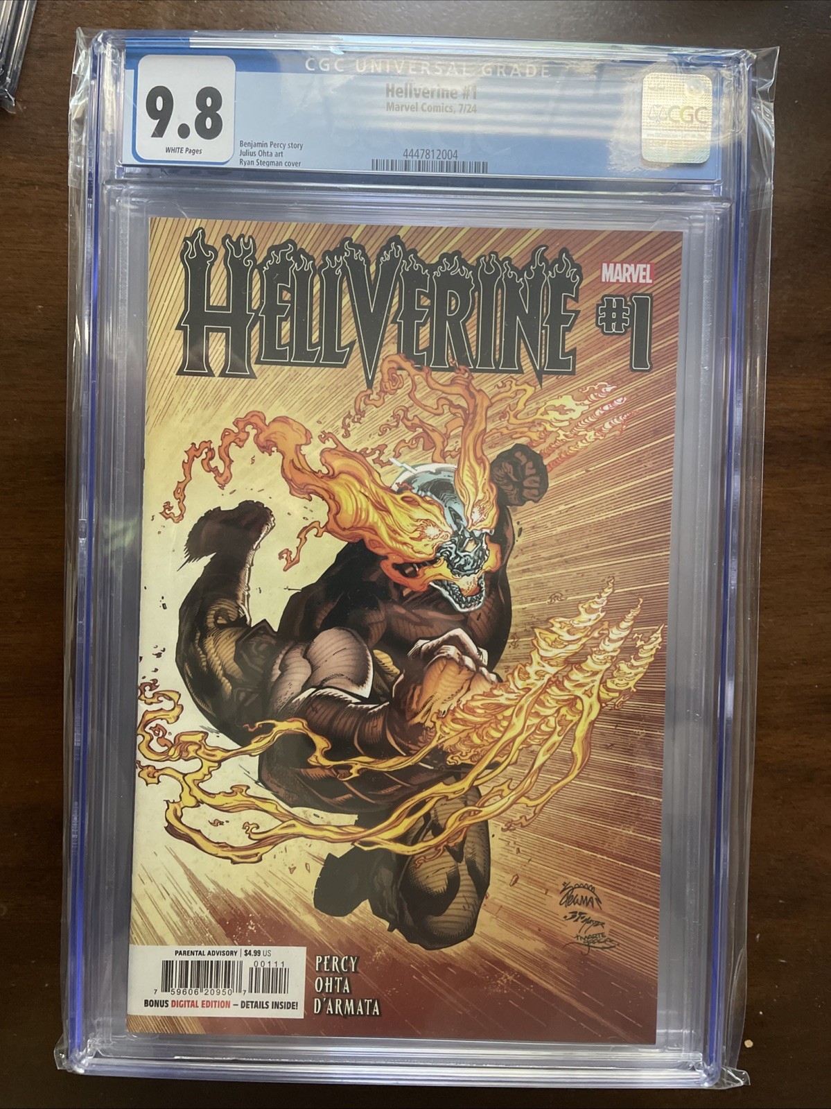 Hellverine #1 CGC 9.8 Ryan Stegman Cover A Daken Becomes Hellverine Marvel 2024