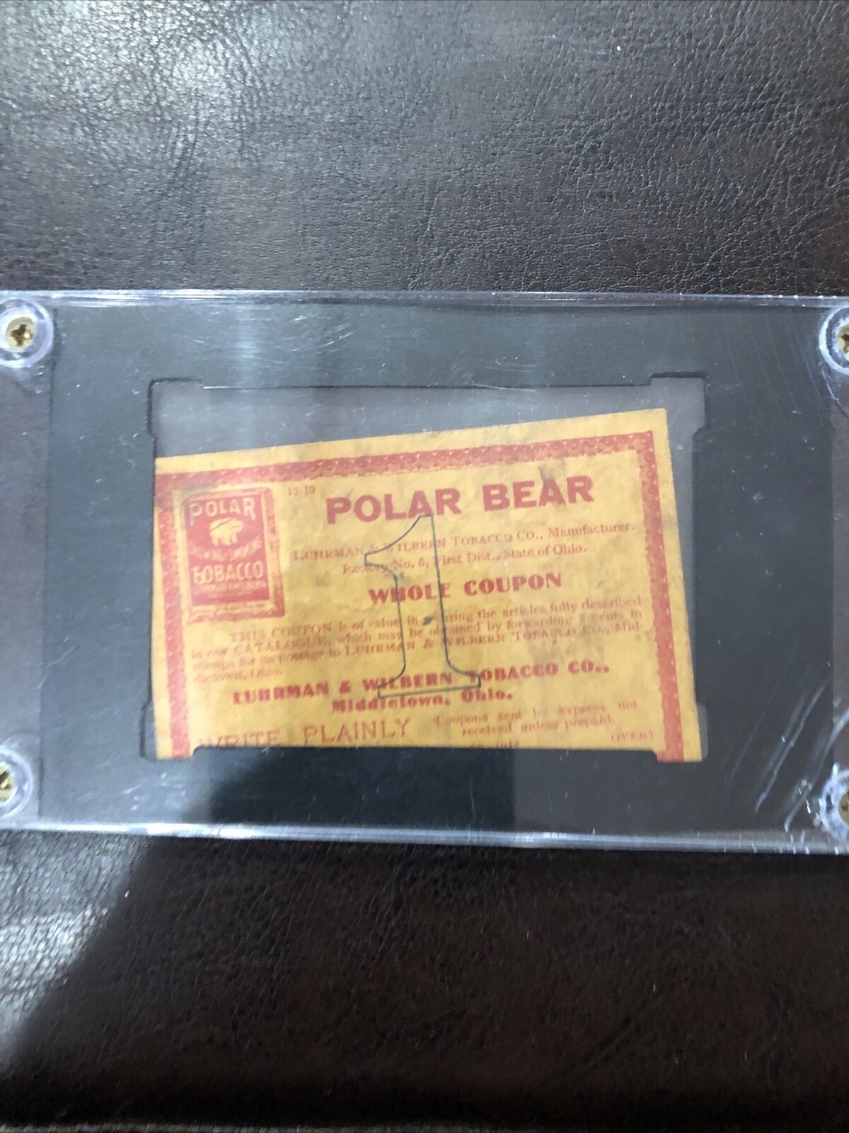 Vintage Polar Bear Tobacco Coupon NOV 30, 1907