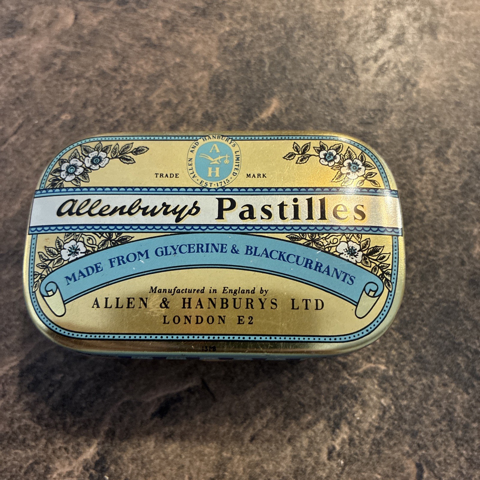 Allenburys Pastilles Tin Vintage Apothecary Medicine Lozenges Hinged Full Unused Allenburys Pastilles Tin Vintage Apothecary Medicine Lozenges Hinged Full Unused