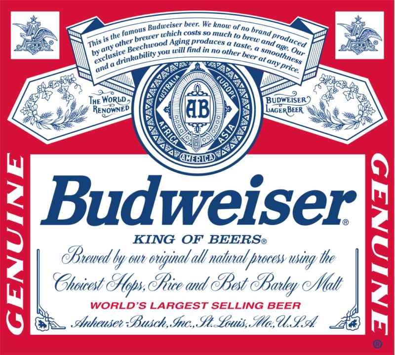 Budweiser Vinyl Sticker Decal 10" (full color) Budweiser Vinyl Sticker Decal 10" (full color)