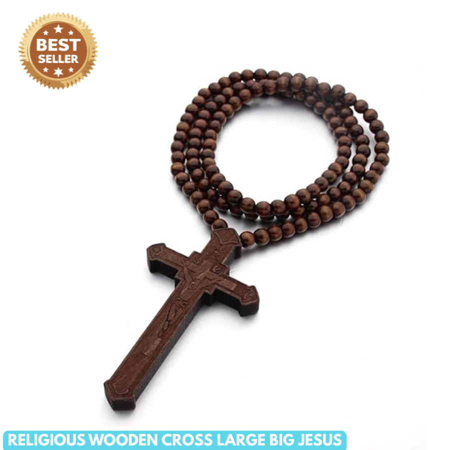 Religious Wooden Cross Large Big Jesus Crucifix Pendant Natural Wood Natural Ros Religious Wooden Cross Large Big Jesus Crucifix Pendant Natural Wood Natural Ros