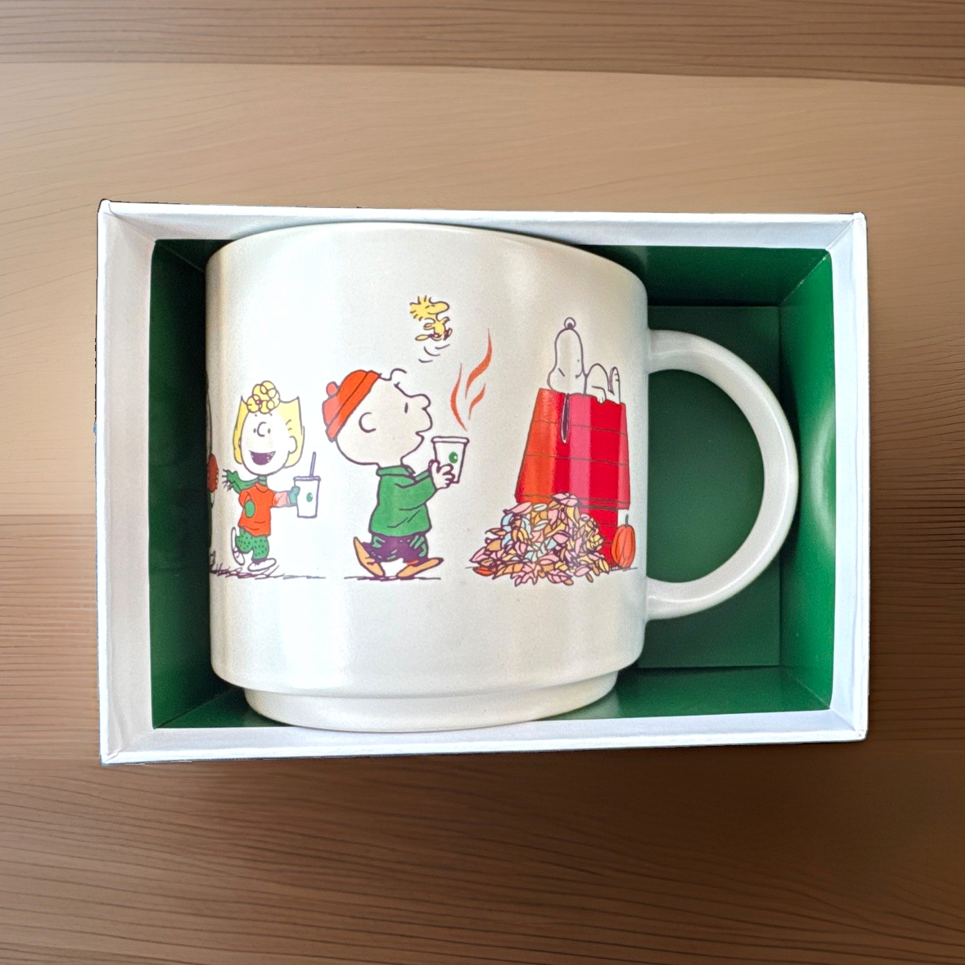 Starbucks x Peanuts Charlie Brown & Snoopy White Ceramic Mug in Box