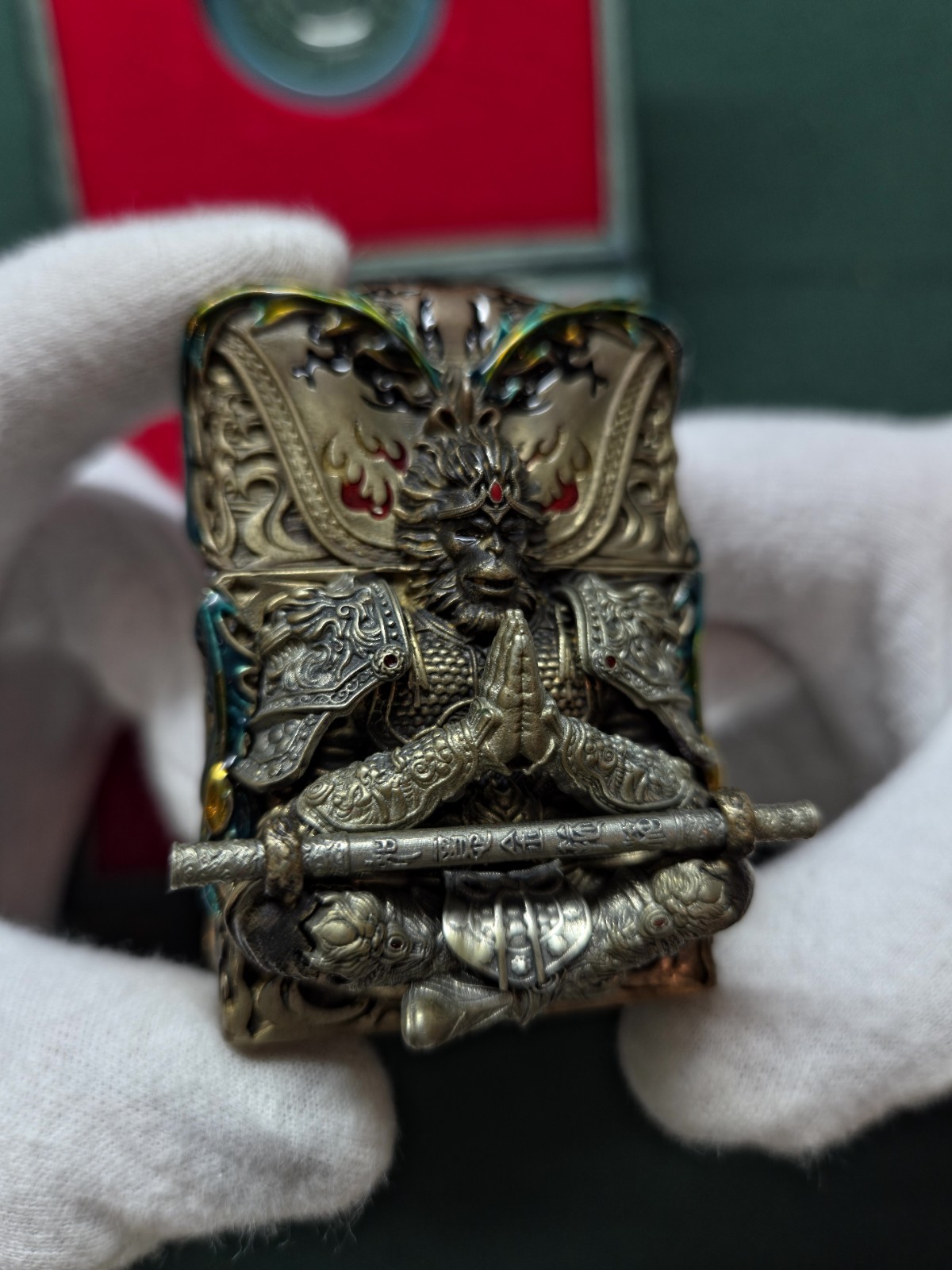 Custom Sun Wukong Zippo Case Heavy Armor Monkey King 3D Relief/Gold Color Shell Custom Sun Wukong Zippo Case Heavy Armor Monkey King 3D Relief/Gold Color Shell
