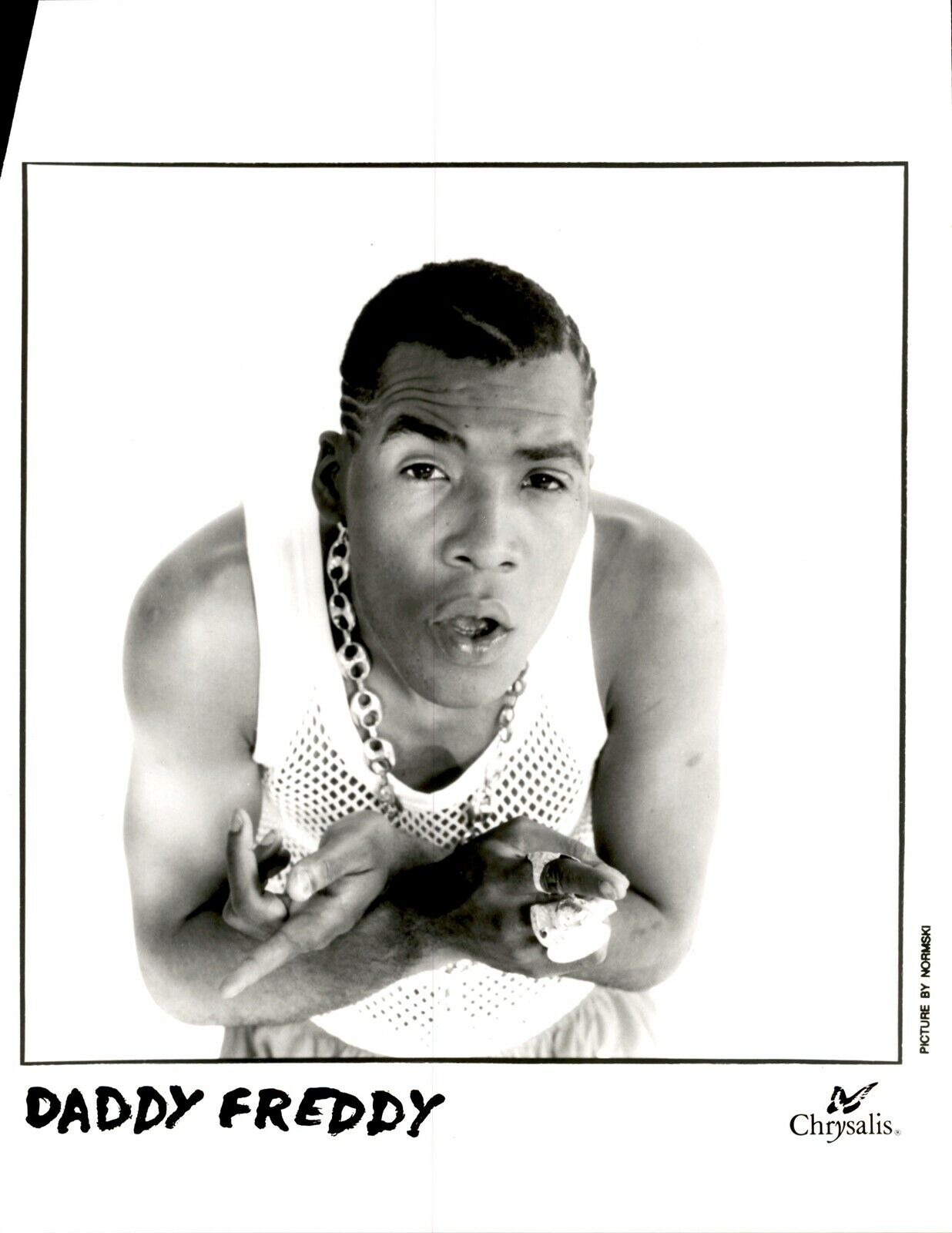 LG945 1991 Original Normski Photo DADDY FREDDY Jamaican Ragga Vocalist Singer