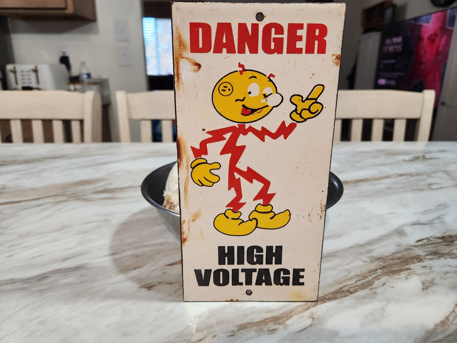 Vintage Porcelain Sign - Reddy Kilowatt Electric Company Mascot Sign Vintage Porcelain Sign - Reddy Kilowatt Electric Company Mascot Sign