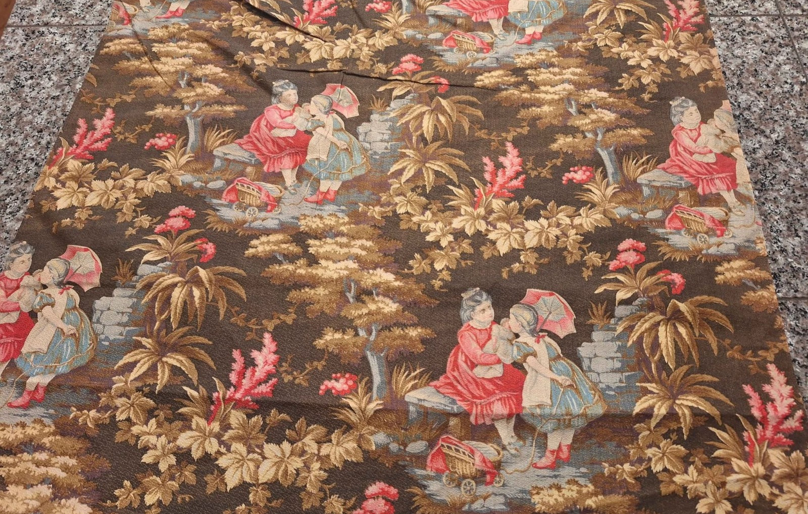 RARE ANTIQUE 24" WIDE FABRIC - 1860'S/1880'S WHEELWRIGHT & ANDERSON CO NEW YORK RARE ANTIQUE 24" WIDE FABRIC - 1860'S/1880'S WHEELWRIGHT & ANDERSON CO NEW YORK