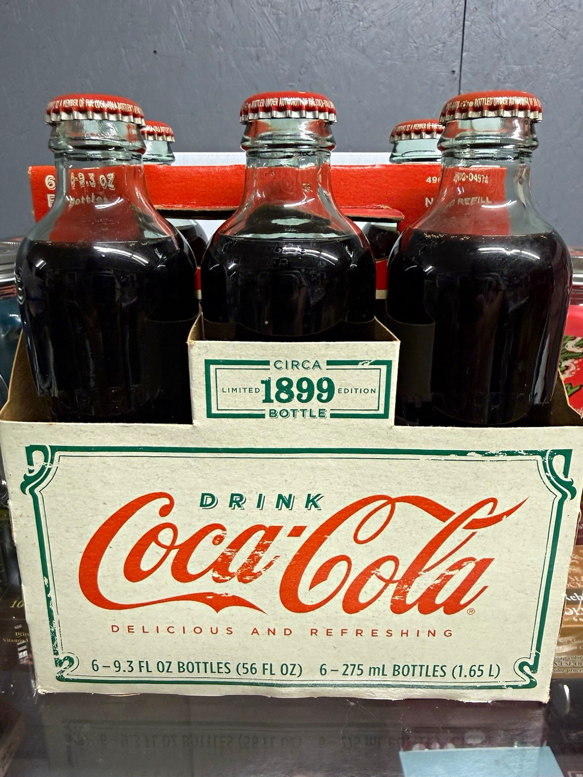 Coca-Cola Circa 1899 Limited Edition 6-Pk Glass Bottles 9.3 oz 2007 Collectible Coca-Cola Circa 1899 Limited Edition 6-Pk Glass Bottles 9.3 oz 2007 Collectible