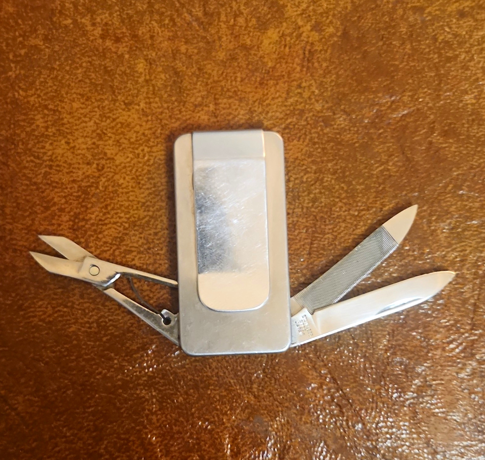 Vintage Japanese 3 in 1 Folding Multi-Tool Money Clip Stainless Steel Vintage Japanese 3 in 1 Folding Multi-Tool Money Clip Stainless Steel