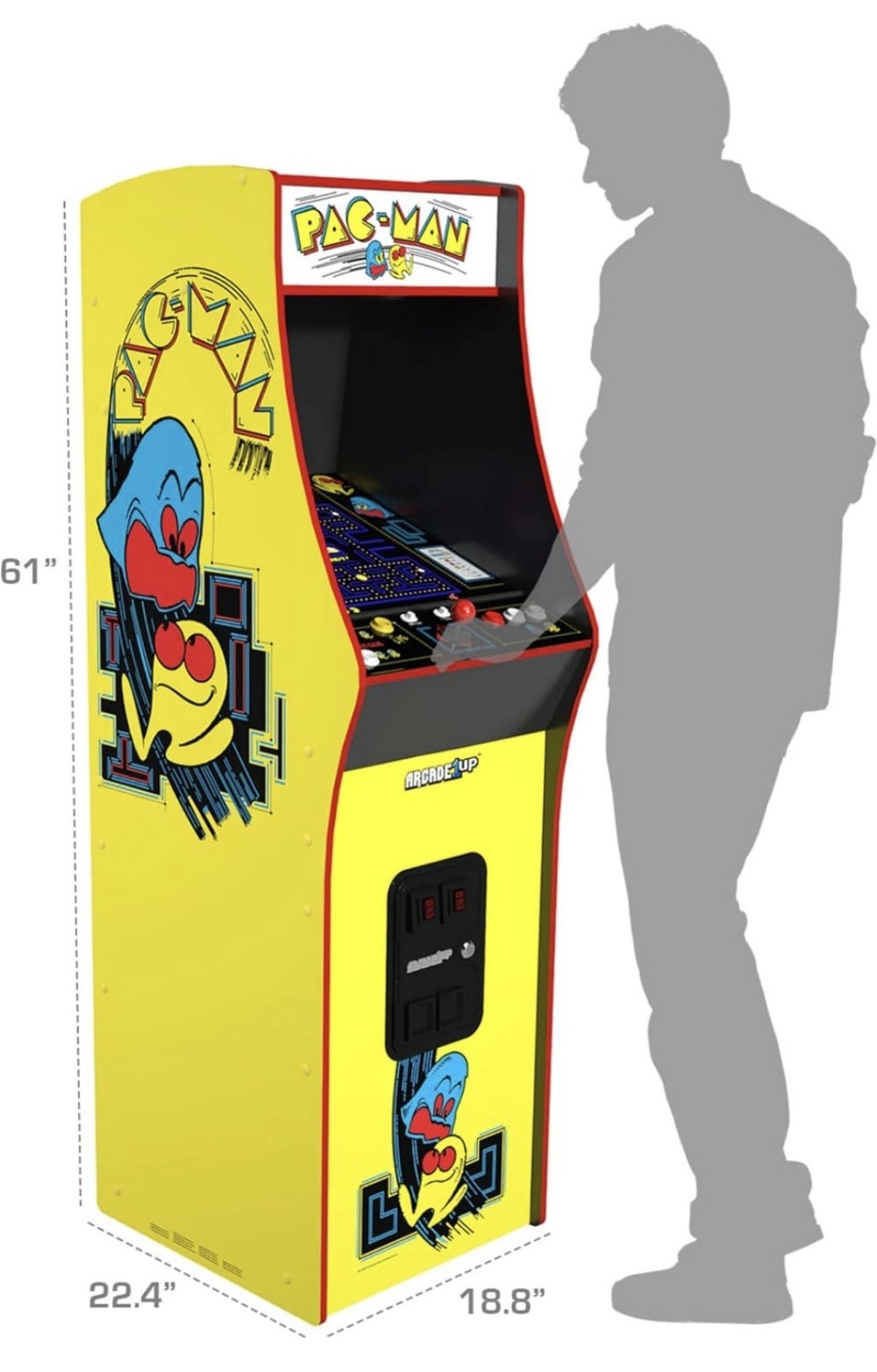PAC-MAN Deluxe Arcade Machine 14 Classic Games 17 Inch Screen (WE SHIP OVERSEAS 