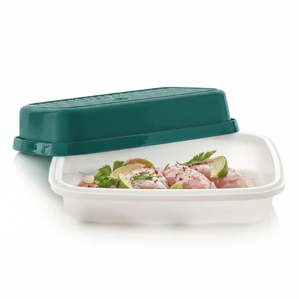 Tupperware LARGE Season Serve BBQ Marinade Meat Container Green NEW Tupperware LARGE Season Serve BBQ Marinade Meat Container Green NEW